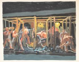 Molnár László grafikus művész kb 70 db reklám és propaganda plakát terve, könyvborító terv. Akvarell...