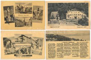 12 db MODERN magyar fekete-fehér város képeslap a 50-es évekből / 12 modern black and white Hungarian town-view postcards from the 50's