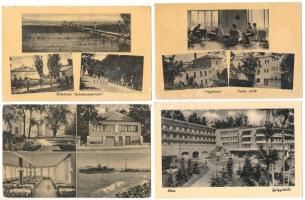 16 db MODERN magyar város képeslap az 50-es évekből / 16 modern Hungarian town-view postcards from the 50's