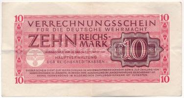 Német Harmadik Birodalom / Wehrmacht 1944. 10M T:F szép papír German Third Reich / Wehrmacht 1944. 10 Reichsmark C:F fine paper Krause P#M40