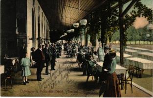 1908 Félix-fürdő, Baile Felix; étterem terasz / restaurant terrace