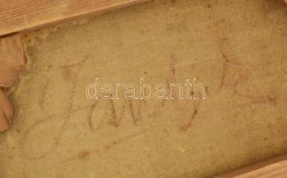 Jantyik Mátyás (Békés, 1864 - Békés, 1903): Hajósok. Olaj, vászon, erősen kopott, hátoldalán szignóz...