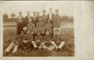 Vasutas labdarúgók, focisták / Hungarian Railway football team. photo (EK)