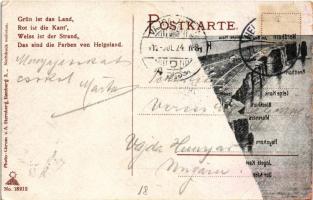 1972 Helgoland, map. Misprint on the backside (fa)