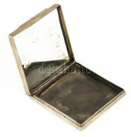 Ezüst (Ag) púderes doboz. Jelzett. br 154 g, 8x8 cm