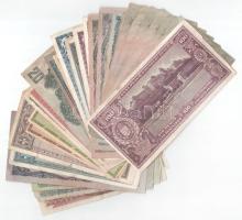 31db-os vegyes korona, pengő, Vöröshadsereg pengő és forint bankjegy tétel T:F,VG