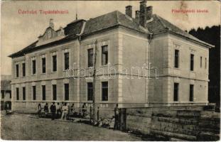 1913 Topánfalva, Topersdorf, Campeni; Főszolgabírói hivatal. Csiky Testvérek kiadása / court (ázott / wet damage)