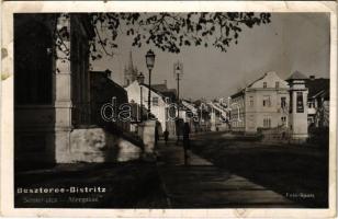 1940 Beszterce, Bistritz, Bistrita; Sétatér utca, Foto-Sport reklám / Alleegasse / promenade street. photo (fa)