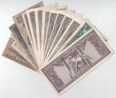 16db-os, nagyrészt magyar Pengő bankjegytétel, közte 1913. 20K fekete "ROMANIA TIMBRU SPECIAL&q...