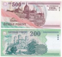 2007. 200Ft "FC" + 2006. 500Ft "A forradalom 50. évfordulója 1956. október 23." ...