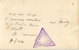 1933 Nagykőhavas, Hohenstein, Piatra Mare (Brassó, Brasov); fa létra a túraútvonalon / wooden ladder...