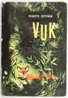 Fekete István: Vuk. Bp., 1965, Móra Ferenc Könyvkiadó. Első kiadás! Csergezán Pál rajzaival illusztrálva. Kiadói félvászon-kötés, szakadt, kopott kiadói papír védőborítóban, de belül jó állapotban.