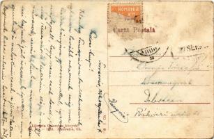 1926 Temesvár, Timisoara; Kereskedelmi és iparkamarai palota, hirdetések a falon (Atheneum, Wilhelm,...