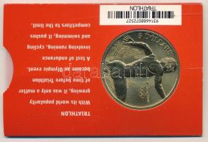 Ausztrália 2000. 5D Al-bronz "Sydneyi Olimpia 2000 - Triatlon" karton díszlapon T:BU Austr...
