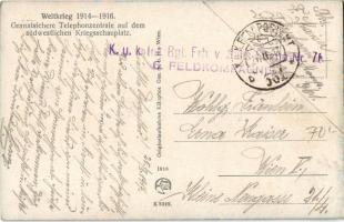 1917 Weltkrieg 1914-1915 - Blaue Grotte. Granatsichere Telephonzentrale auf dem südwestlichen Kriegs...