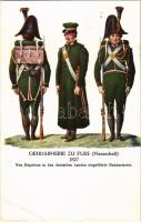 1929 Gendarmerie zu zu Fuss (Mannschaft) 1827 Von Napoleon in den deutschen Landen eingeführte Gendarmerie. 75 Jahre Österreichische Gendarmerie 1849-1924. / 75 years of the Austrian Gendarmerie / Osztrák Csendőrség (EB)