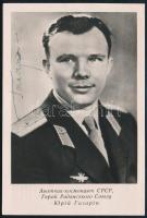 Jurij Alekszejevics Gagarin (1934-1968) szovjet űrhajós autográf aláírása képeslap / Autograph signature of Yuriy Alekseyevich Gagarin (1934-1968) Soviet astronaut on postcard