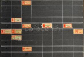 Néhány száz ajánlási ragjegy karton lapokon