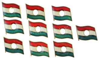 DN "Lyukas magyar zászló, 1956-os forradalom" műgyantás fém jelvény (10x) (20x25mm) T:UNC,AU