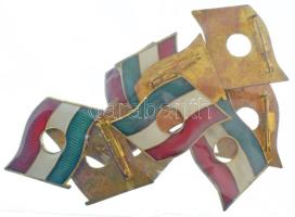 DN "Lyukas magyar zászló, 1956-os forradalom" műgyantás fém jelvény (10x) (20x25mm) T:UNC,AU