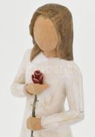 Susan Lordi: Szerelem. Festett és faragott fűzfa, jelzéssel, hibátlan, m: 23 cm