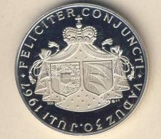 Liechtenstein DN "II. János Ádám herceg és Marie Aglae grófnő esküvője" Ag 14,5g emlékérem...