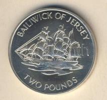 Jersey 1972. 2Ł Ag "II. Erzsébet királynő ezüstlakodalma" T:P