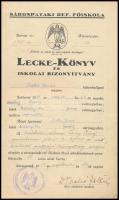 1949-1954 Sárospataki Református Főiskola leckekönyve és iskolai bizonyítványa. Benne számos nagynevű tanár, teológus aláírásával. Közte: szentmártoni Szabó Zoltán (1902-1965) teológia igazgató, református lelkész, teológiatanár, korábbi országgyűlési képviselő, Koncz Sándor (1913-1983) református lelkész, teológiai tanár, levéltáros, Mátyás Ernő (1888-1950) református teológiai tanár, egyházi író, Marton János (1879-1955) református teológiai tanár, levéltáros, Nagy Barna (1909-1969) református teológus, egyháztörténeti író, történész, rektor, Újszászy Kálmán (1902-1994) református lelkész, teológus, könyvtáros; a magyar népfőiskolák egyik megalkotója, Trócsányi József jogi doktor, jogtanár, Szabó Károly (1905-1988) pataki református gimnáziumi tornatanár, Darányi Lajos (1905-1971) református lelkész, a Tiszáninneni Egyházkerület püspöke, Makkai László (1914-1989) történész, Budai Gergely (1887-1974) református lelkész, teológus professzor, pedagógus, Csekey Sándor (1896-1956) református lelkész, teológiai doktor, egyháztörténész, Bodonhelyi József (1909-1965) kecskeméti születésű református lelkész (többek között Debrecenben), teológiai tanár, Bucsay Mihály (1912-1988) református lelkész, teológiai tanár, Gárdonyi Zoltán (1906-1986) zeneszerző, zenetudós, egyetemi tanár, Patay D. Zsigmond dévaványai születésű testneveléstanár, Gyökössy Endre (1913-1997) református lelkész, pszichológus, egyházi író, költő, Cs(omasz) Tóth Kálmán (1902-1988) református lelkész, teológiai tanár, zenetörténész, himnológus, Victor János (1888-1954) református lelkész, teológus, filozófiai doktor és mások.