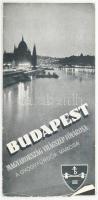 1938 Budapest Magyarország világszép fővárosa a gyógyfürdők városa, kihajtható úti prospektus.