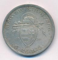 1938. 5P Ag "Szent István" T:XF patina Adamo P8.1