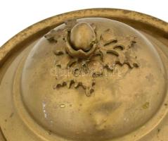 Makkos kínáló. Réz, kis horpadással d: 18 cm