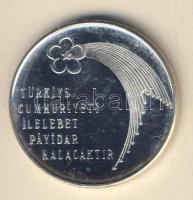 Törökország 1973. 100L Ag "50 éves a köztársaság" T:exPP