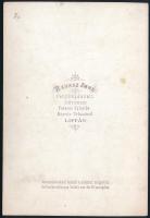 cca 1880 Lippa, úriemberek csoportképe, keményhátú fotó Ravasz Imre lippai műterméből, foltos, 16x11...