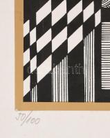 Szász Endre (1926-2003): Szürrealisztikus Hölgy. Szitanyomat, papír, jelzett, számozott (50/100), fe...