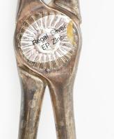 Ezüstözött süteményfogó, jelzéssel, kis kopással, h: 24 cm