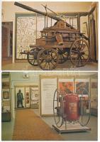 10 db MODERN használatlan budapesti Tűzoltó Múzeumi motívumlap / 10 modern unused Budapest Fire Muse...