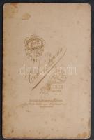 cca 1890 Német katonák kártyáznak keményhátú fotó / German soldiers playing cards vintage photo (Bit...