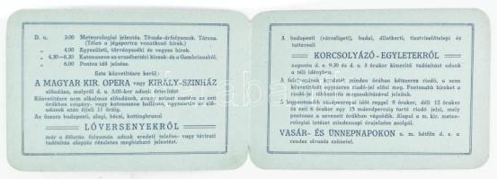 cca 1910 Telefon Hírmondó prospektus, rajta napirenddel, Bp., Kallai Ármin-ny., 2 sztl. lev