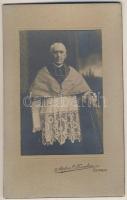 cca 1900 Belgium, Eupen pap fotója / Priest from Eupen in Belgium vintage photo 11x17 cm