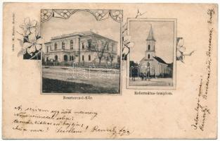 1901 Beszterce, Bistritz, Bistrita; Beszterczei Kör, Református templom. M. Binder / social club, Calvinist church. Art Nouveau, floral (r)