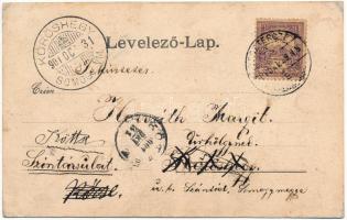 1901 Beszterce, Bistritz, Bistrita; Beszterczei Kör, Református templom. M. Binder / social club, Ca...
