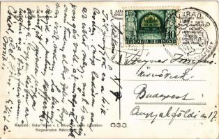 1940 Nagyvárad, Oradea; Szent László templom a bevonulás idején, magyar katonák és teherautó. Vidor ...