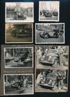 cca 1920-1950 23 db fénykép különféle autókról, vegyes méretben