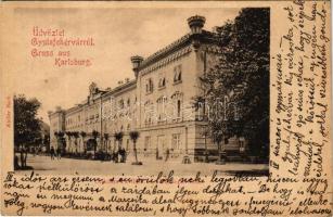 1902 Gyulafehérvár, Karlsburg, Alba Iulia; K.u.k. Offiziers Pavillon / Tiszti pavilon. Atelier Bach / officers' pavilion