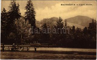 1907 Nagybánya, Baia Mare; Liget részlete, teniszpálya. Steinfeld Móricz kiadása / tennis court in the park, sport (fl)