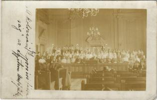 1916 Kolozsvár, Cluj; A Kolozsvári Gyorsíró Társaság az egyetem mulatójában / Shorthand Society in the univserity. photo