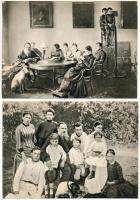 36 db MODERN Életképek képeslap tokban: Tolsztoj, Puskin / 36 modern Tolstoy, Pushkin postcards in c...