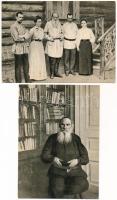 36 db MODERN Életképek képeslap tokban: Tolsztoj, Puskin / 36 modern Tolstoy, Pushkin postcards in c...