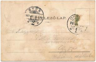 1902 Ada-Kaleh, Bego Mustafa vízipipával. Levél írója "Törökországból írom, Ada Kaleh szigetről...