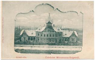 Máramarossziget, Sighet, Sighetu Marmatiei; Groedl villa. Mayer és Berger kiadása, Art Nouveau